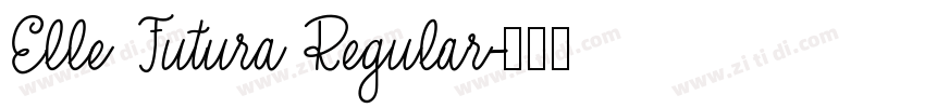 Elle Futura Regular字体转换
